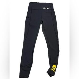 lululemon Black Leggings Size 4 Texas Graphic Skull High Rise Yoga LN